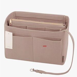 Purse Organizer Insert, Felt Bag Organizer with Metal Zipper, Handbag & Tote